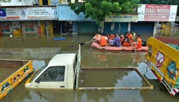 Chennai Flood: പേമാരിയിൽ മുങ്ങി ചെന്നൈ ന​ഗരം; രണ്ട് മരണം