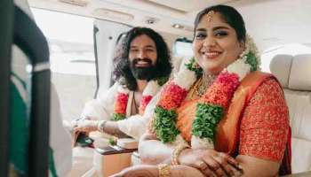 Bhagya Suresh Wedding : ഗോൾഡൻ ടച്ചിൽ ഓറഞ്ച് സാരി, ഒരു ചോക്കർ മാല, ജിമിക്കി കമ്മൽ, രണ്ട് വള; ഇത്രയ്ക്ക് സിമ്പിളാണോ താരപുത്രി?