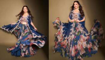 Madhuri Dixit: എത്‌നിക് കോ-ഓർഡ് സെറ്റിൽ സുന്ദരിയായി മാധുരി ദീക്ഷിത്