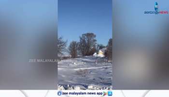 Watch video Train moving through deep snow