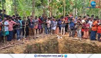 Elephant falls into well at Kottappady village in Ernakulam
