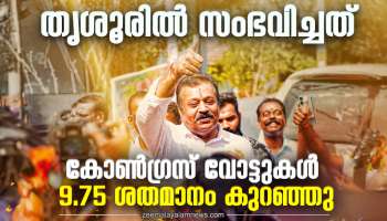 Thrissur Lok Sabha Election Result 2024: തൃശൂരില്‍ സംഭവിച്ചതെന്ത്? കോണ്‍ഗ്രസ് വോട്ടുകള്‍ അടപടലം സുരേഷ് ഗോപിയ്ക്ക്, സിപിഐ സ്ഥിതി മെച്ചപ്പെടുത്തി