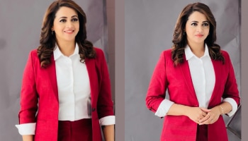 Bhavana:​ഗേൾ ഇൻ റെഡ്...! നടി ഭാവനയുടെ ഈ ലുക്ക് എങ്ങനെയുണ്ട്?