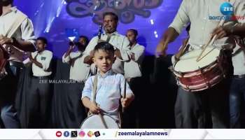 A four-year-old boy played the band on Feast
