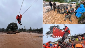 Wayanad Landslide: നാടിനെ നടുക്കിയ ദുരന്തം; രക്ഷാപ്രവർത്തനത്തിന് 122 ഇൻഫൻട്രി ബറ്റാലിയൻ മദ്രാസ് - ചിത്രങ്ങളിലൂടെ