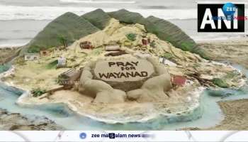 The artist created Wayanad in the soil on the coast of Odisha