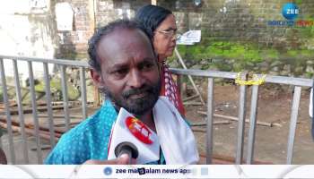 Devotees react after the sacrificial ceremony at the Thiruvallam Parasuramaswamy Temple