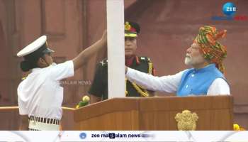 PM Modi unfurls tricolour at red fort independence day 2024