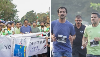 UAE&#039;s Year of Community Marathon: അഞ്ച് കിലോമീറ്റർ തകർത്തോടി യുഎഇ സാമ്പത്തിക മന്ത്രി; യുഎഇയുടെ കമ്മ്യൂണിറ്റി വർഷത്തിന് കണ്ണൂരിൽ ആദരം