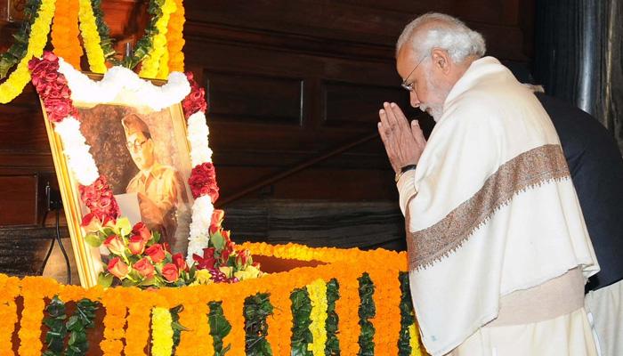 നേതാജി സുഭാഷ് ചന്ദ്രബോസിന്‍റെ നൂറ്റിഇരുപതാം ജന്മദിനത്തിൽ പ്രധാനമന്ത്രി നരേന്ദ്രമോദി ആദരമർപ്പിച്ചു