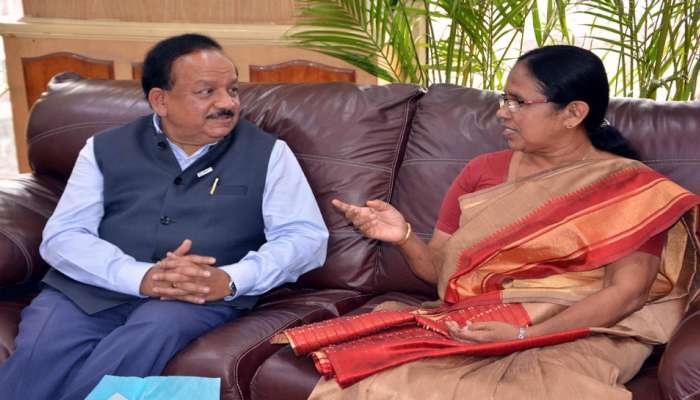 ആരോഗ്യമന്ത്രി കെകെ ശൈലജ കേന്ദ്ര ആരോഗ്യമന്ത്രിയുമായി കൂടിക്കാഴ്ച നടത്തി ആരോഗ്യമന്ത്രി കെകെ ശൈലജ കേന്ദ്ര ആരോഗ്യമന്ത്രിയുമായി കൂടിക്കാഴ്ച നടത്തി