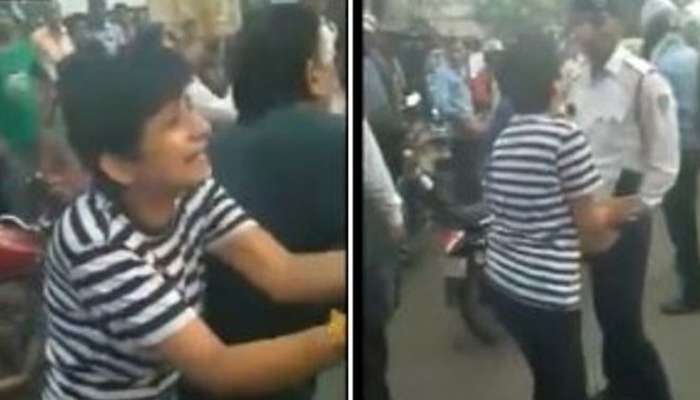 video: ഹെല്മെറ്റ് ധരിച്ചില്ല; ചോദ്യം ചെയ്ത പോലീസുകാരനെ തല്ലി യാത്രക്കാരി video: ഹെല്മെറ്റ് ധരിച്ചില്ല; ചോദ്യം ചെയ്ത പോലീസുകാരനെ തല്ലി യാത്രക്കാരി