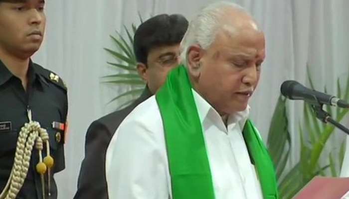 കര്"നാടകം": 19ാമത് മുഖ്യമന്ത്രിയായി യെദ്ദ്യൂരപ്പ സത്യപ്രതിജ്ഞ ചെയ്തു കര്"നാടകം": 19ാമത് മുഖ്യമന്ത്രിയായി യെദ്ദ്യൂരപ്പ സത്യപ്രതിജ്ഞ ചെയ്തു
