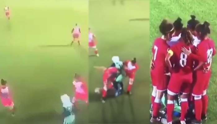 Viral Video: കളിയ്ക്കിടെ വനിതാ താരത്തിന്റെ ഹിജാബ് അഴിഞ്ഞപ്പോള്!! Viral Video: കളിയ്ക്കിടെ വനിതാ താരത്തിന്റെ ഹിജാബ് അഴിഞ്ഞപ്പോള്!!