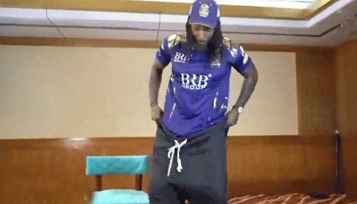 Chris Gayle Paijama Challenge: Waist Size കണ്ട്  ഇതാരുടെ പൈജാമയെന്ന് ക്രിസ് ഗെയില്‍, കൂടെ ഒരു ഉപദേശവും.... 