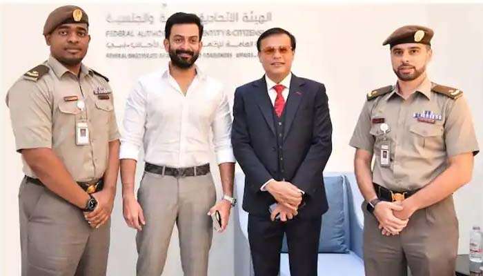 Prithviraj UAE Golden VISA: ഗോള്‍ഡിലെത്തും മുമ്പേ ഗോള്‍ഡന്‍ വിസ..!! പൃഥ്വിരാജിനും യുഎഇ ഗോള്‍ഡന്‍  വിസ 