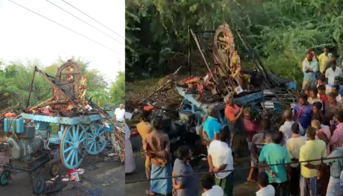 തമിഴ്നാട്ടിൽ രഥഘോഷയാത്രയ്ക്കിടെ ഷോക്കേറ്റ് 12 മരണം