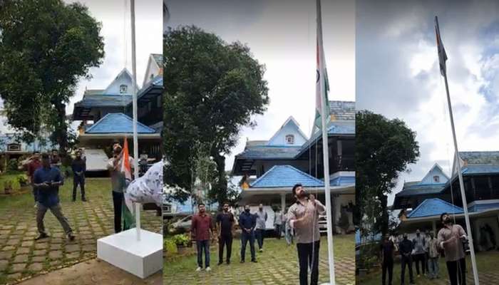 Har Ghar Tiranga campaign: എളമക്കരയിലെ വസതിയിൽ ദേശീയ പതാക ഉയർത്തി മോഹൻലാൽ