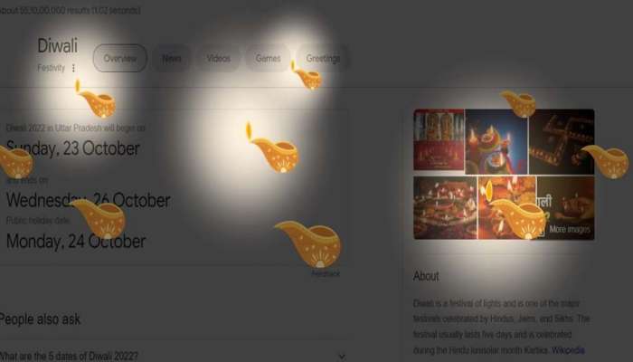 Google Diwali: ദീപാവലി  ആഘോഷവുമായി ഗൂഗിള്‍ എത്തി, വെബ് ബ്രൗസറില്‍ നിങ്ങള്‍ക്കും ദീപം തെളിക്കാം...!!