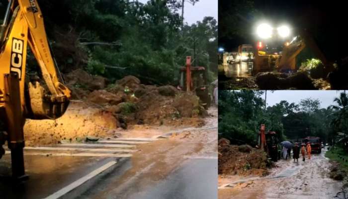 Landslide: തിരുവനന്തപുരം-ചെങ്കോട്ട  ദേശീയപാതയിൽ മണ്ണിടിച്ചിൽ; ഗതാഗതം പൂർണമായും തടസപ്പെട്ടു