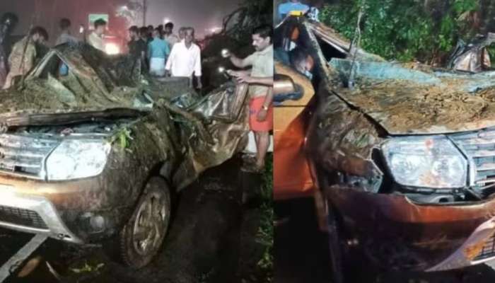 Accident: കാറിനുമുകളിൽ മണ്ണിടിഞ്ഞുവീണ് വീട്ടമ്മയ്ക്ക് ദാരുണാന്ത്യം; അഞ്ച് പേർക്ക് പരിക്ക്