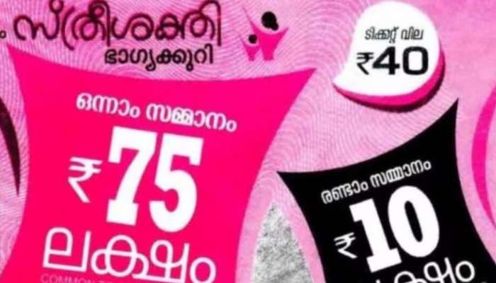 Kerala Lottery Result : 75 ലക്ഷം രൂപയുടെ ഭാഗ്യവാൻ ഇതാ; ഇന്നത്തെ സ്ത്രീ ശക്തി ലോട്ടറി ഫലം