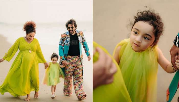Pearle Maaney | അമ്മയുടെ വയറ്റിലെ വാവയെ നോക്കുന്ന നില, കടൽത്തിരത്ത് പേളിയുടെ ബേബി ഷവർ
