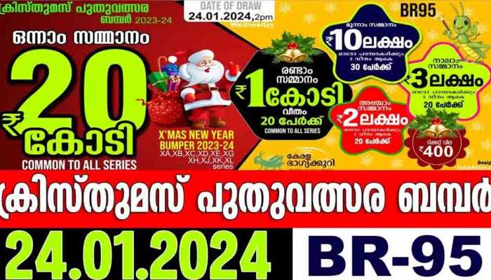 Christmas New Year Bumper : ഒന്നാം സമ്മാനം 20 കോടി; ക്രിസ്മസ് ന്യൂ ഇയർ ബമ്പർ ലോട്ടറി വിൽപന റെക്കോർഡിലേക്ക്