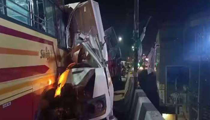 Edappal Bus Accident: എടപ്പാളിൽ വാഹനങ്ങൾ കൂട്ടിയിടിച്ച് അപകടം; ഡ്രൈവർ മരിച്ചു; 10 പേർക്ക് പരിക്ക്
