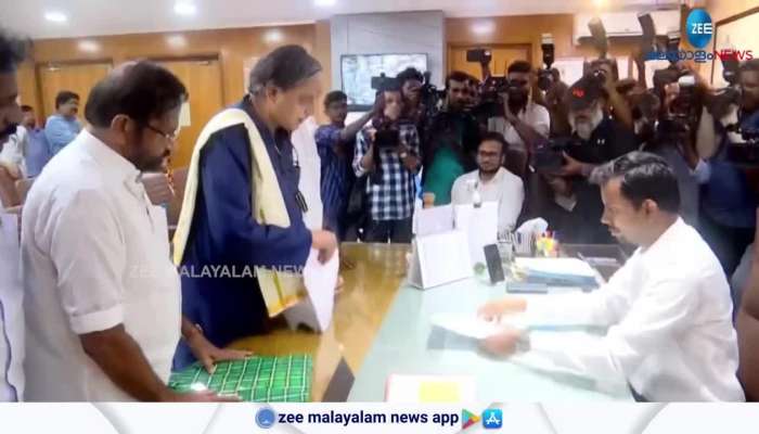 Shashi Tharoor files Nomination