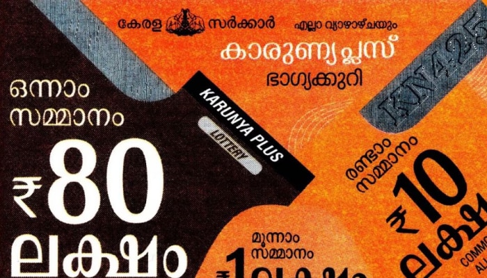 Kerala Lottery Result: 80 ലക്ഷത്തിന്റെ ഭാഗ്യം നിങ്ങള്‍ക്കാണോ? കാരുണ്യ പ്ലസ് KN - 528 ലോട്ടറി ഫലം പ്രഖ്യാപിച്ചു