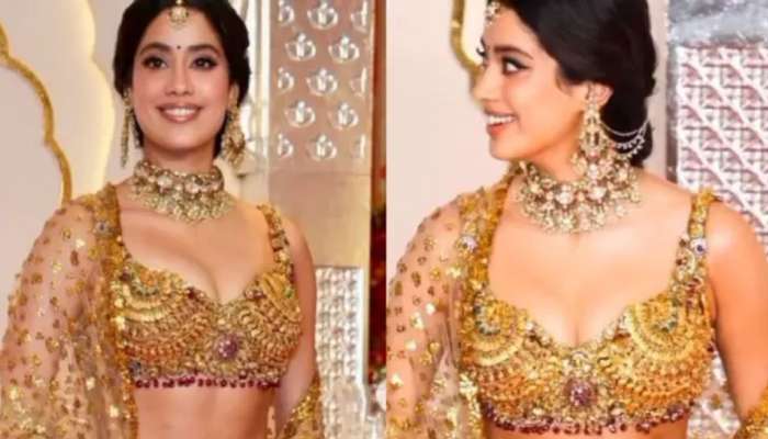 Janhvi Kapoor: ആനന്ത് അംബാനിയുടെ കല്യാണത്തിന് സ്വർണ്ണ ലെഹങ്കയില്‍ തിളങ്ങി ജാന്‍വി കപൂര്‍