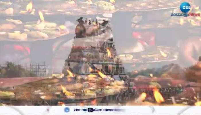 large crowd of devotees thronged Attukal Devi Temple to offer lemon lamps