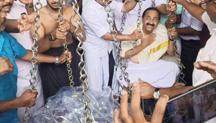 VD Satheesan: വിഡി സതീശന് ഉണ്ണിയപ്പം കൊണ്ട് തുലാഭാരം