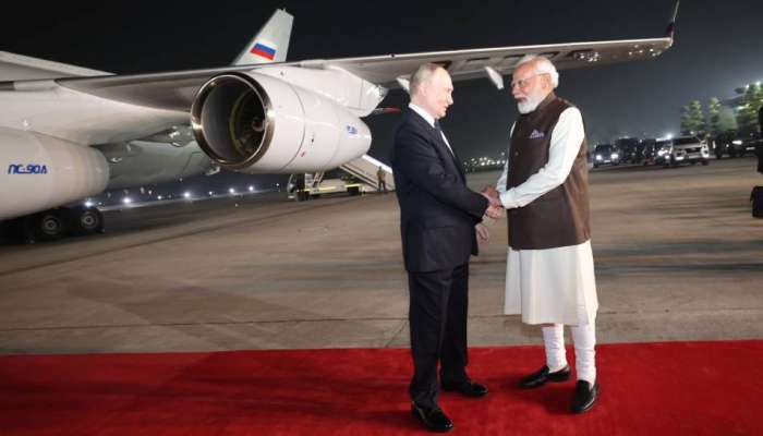 Vladimir Putin India Visit: റഷ്യൻ പ്രസിഡന്‍റ് വ്ലാദിമിർ പുടിൻ ഇന്ത്യയിലെത്തി; വിമാനത്താവളത്തിലെത്തി സ്വീകരിച്ച് പ്രധാനമന്ത്രി 
